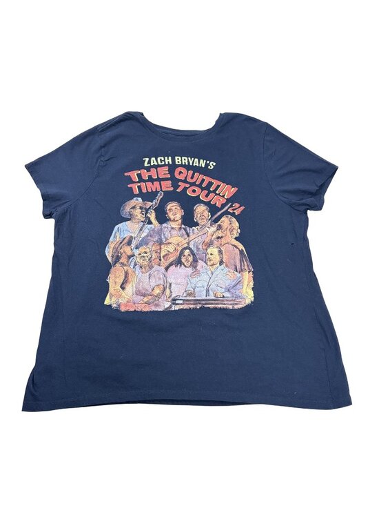 JTC Activewear Other - Women’s Zach Bryan The Quittin Time Tour 2024 Graphic Band T Shirt Black L